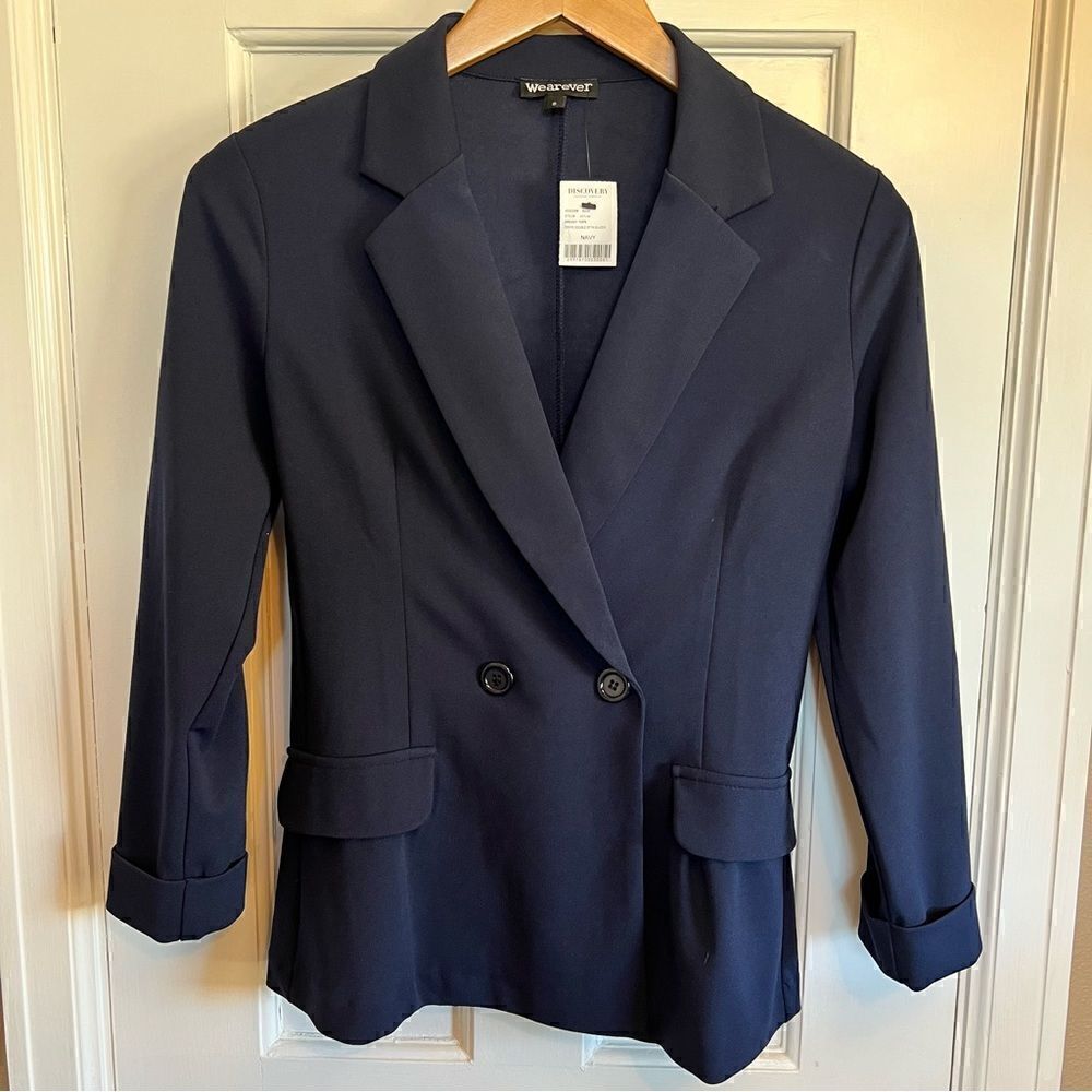 Wearever Navy Blazer button Jacket small